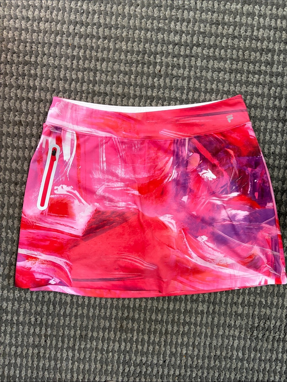 Fila Women's Pink & Purple Abstract Athletic Skort Sz large